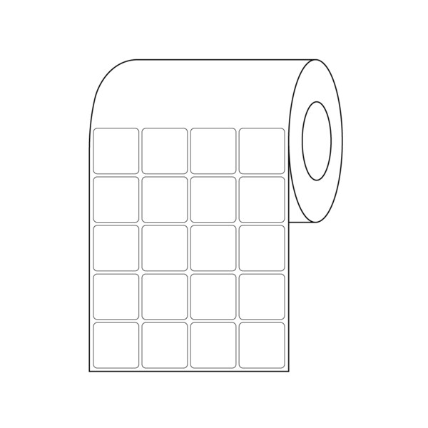 Nevs Direct Thermal Slide Label, 7/8" x 7/8", 4 Across White CB-SL-78-T-4 - main